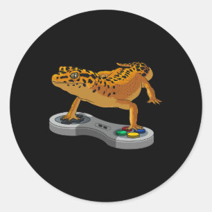 Funny Leopard Gecko Bearded Dragon Gift Kids Cool Classic Round Sticker