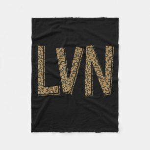 Funny Leopard Lvn Happy Licensed Vocational Nurse Fleece Blanket