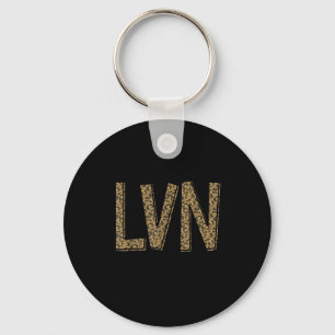 Funny Leopard Lvn Happy Licensed Vocational Nurse  Key Ring