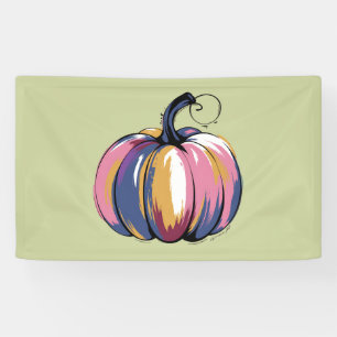 Funny Leopard Pumpkin Halloween Fall  Banner