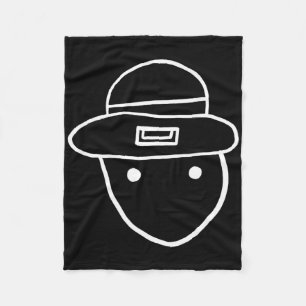 Funny Leprechaun Amateur Sketch Meme Irish St Patr Fleece Blanket