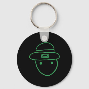 Funny Leprechaun Amateur Sketch Meme Irish St Patr Key Ring