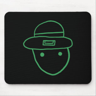 Funny Leprechaun Amateur Sketch Meme Irish St Patr Mouse Pad