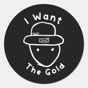 Funny Leprechaun Amateur Sketch Meme St Patricks D Classic Round Sticker