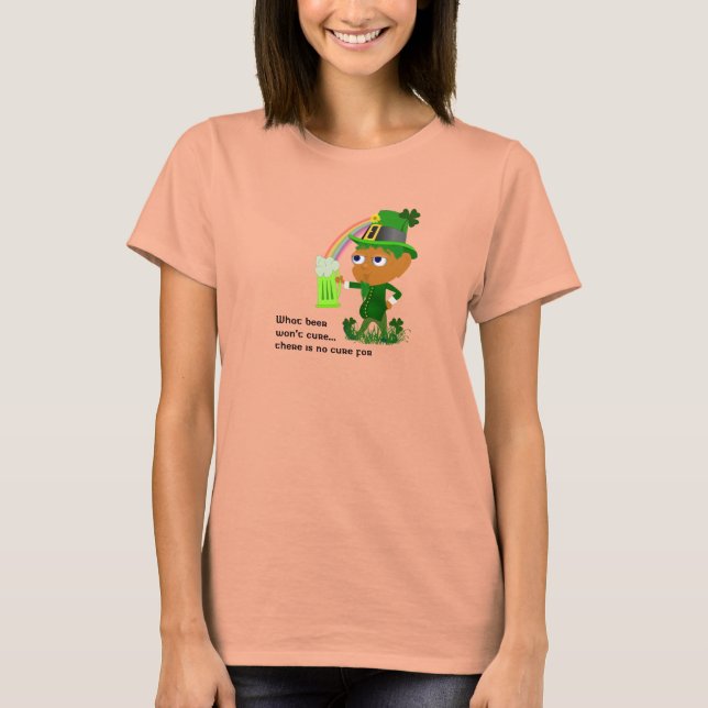 Funny Leprechaun Beer Shirt (Front)