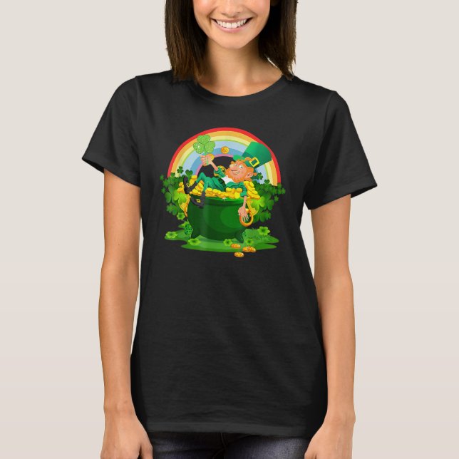 Funny Leprechaun Boys Girls Men Women St. Patty's  T-Shirt (Front)