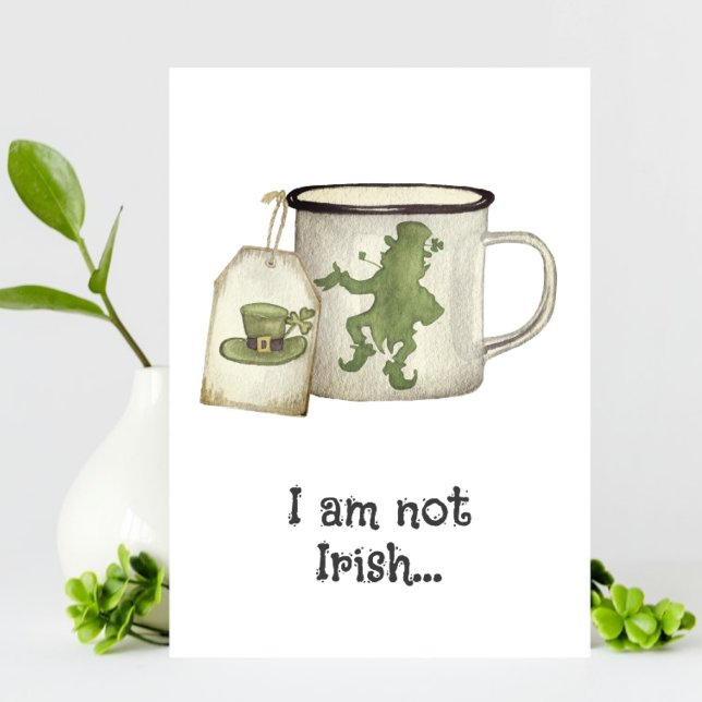 Funny Leprechaun Coffee Mug St Patrick’s Day Card (Creator Uploaded)