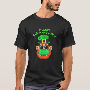Funny Leprechaun In Sunglasses Mask Happy St Patri T-Shirt