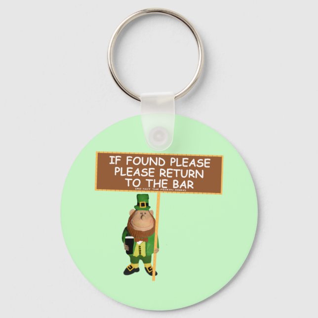 Funny leprechaun key ring (Front)