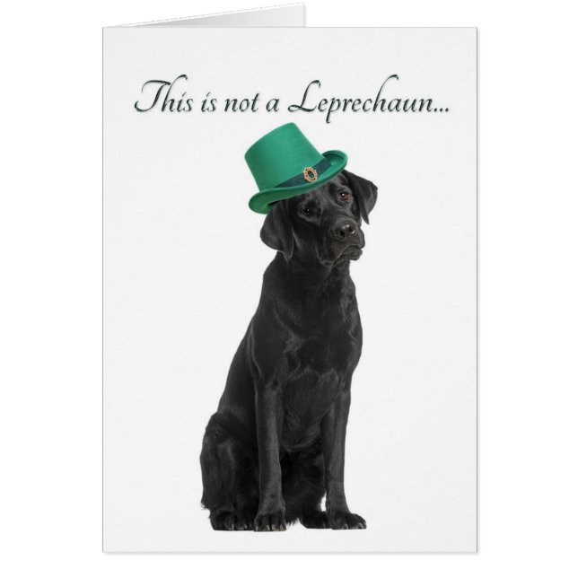 Funny Leprechaun Lab Card (Front)