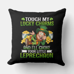 Funny Leprechaun Lucky Charms St Patrick’s Day Cushion