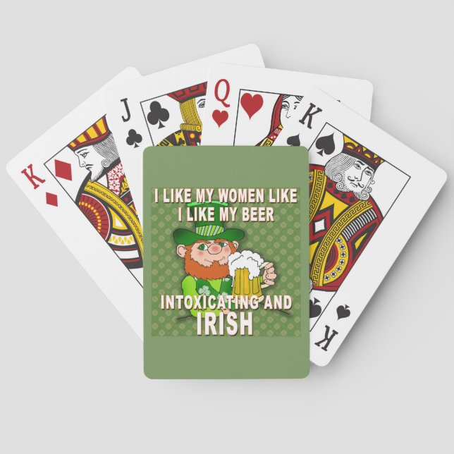 Funny Leprechaun Meme for St Patricks Day Playing Cards (Back)