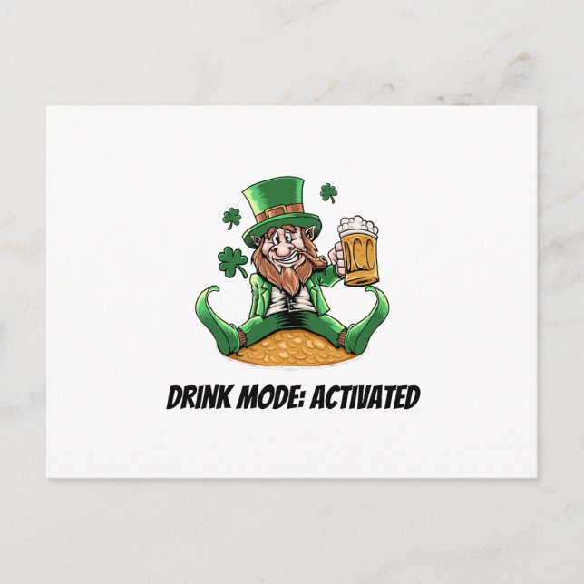 Funny Leprechaun Postcard (Front)