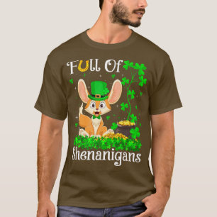 Funny Leprechaun Shamrock Leaf Fennec Fo St T-Shirt