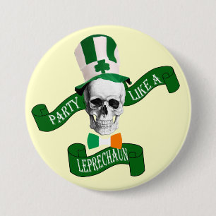 Funny leprechaun St Patrick's day 7.5 Cm Round Badge