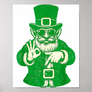 Funny Leprechauns Say 6 7 Six Seven St Patricks Da Poster