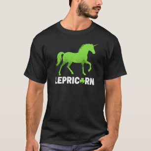 Funny Lepricorn St Paddy's Unicorn Art T-Shirt