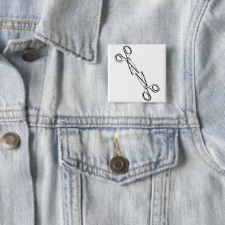 Funny Lesbian Scissors Sapphic 15 Cm Square Badge