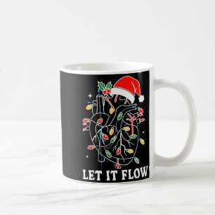 Funny Let It Flow Anatomy Heart Cardiac Nurse Sant Coffee Mug