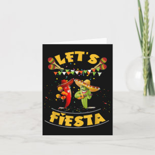 Funny Lets Fiesta Cinco De Mayo Men Women Kids Par Card