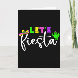 Funny Lets Fiesta Cinco De Mayo Mexican Sombrero H Card