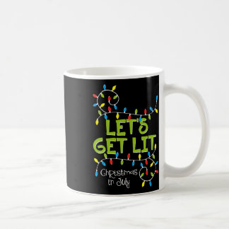 Funny Let's Get Lit Christmas In July Shirt Summer Coffee Mug