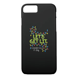 Funny Let's Get Lit Christmas Lights Case-Mate iPhone Case