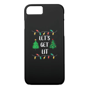 Funny Let's Get Lit Christmas Lights Holidays Case-Mate iPhone Case