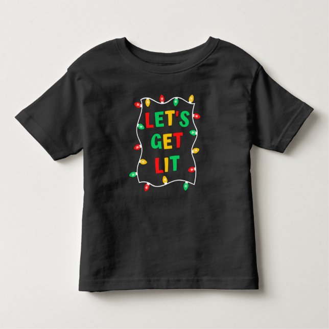 Funny Let's Get Lit Christmas shirt (Front)