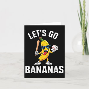 Funny Lets Go Bananas Cute Banana Fruit Lover Game Card