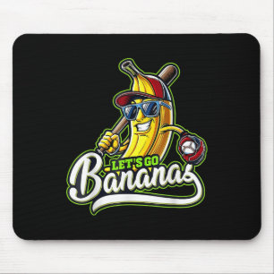 Funny Lets Go Bananas Disco For Kids Men Women Mouse Pad