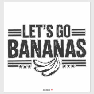 Funny Let's Go Bananas Distressed Banana