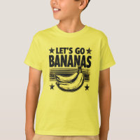 Funny Let's Go Bananas Distressed Grunge Meme