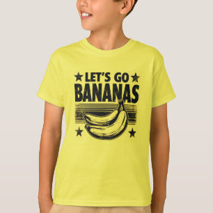 Funny Let's Go Bananas Distressed Grunge Meme T-Shirt