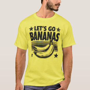 Funny Let's Go Bananas Distressed Grunge Meme T-Shirt