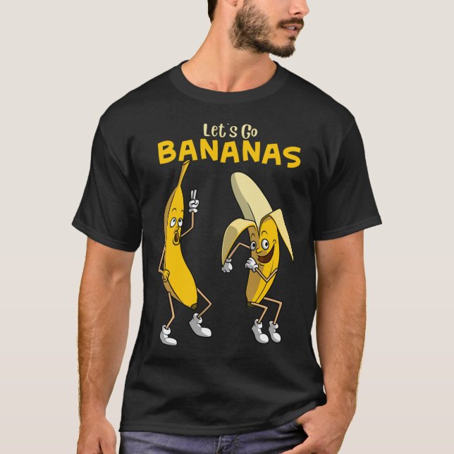 Funny Let's Go Bananas Gift Kids Boys Girls Cute F T-Shirt (Front)