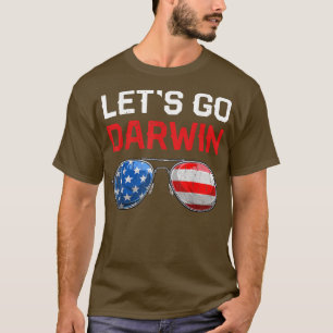 Funny Lets Go DarwinRetro USA Flag Lets Go Darwin T-Shirt