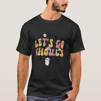 Funny Lets Go Ghouls Retro Halloween Cute Ghost To T-Shirt