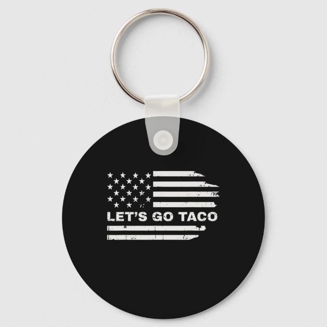 Funny Let's Go Taco 38  Key Ring (Front)