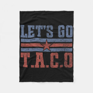 Funny Let's Go Taco 58  Fleece Blanket