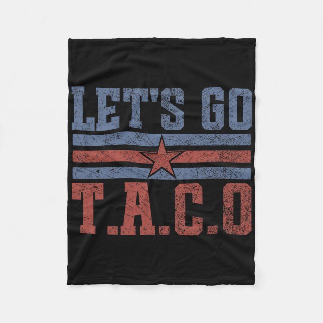 Funny Let's Go Taco 58  Fleece Blanket (Front)