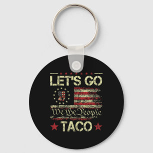 Funny Let's Go Taco 7  Key Ring