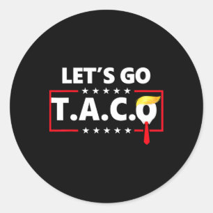 Funny Let's Go Taco Classic Round Sticker