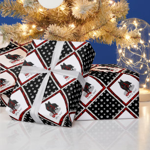 Funny Let's Go! Walk Belgian Sheepdog (black 1) Wrapping Paper