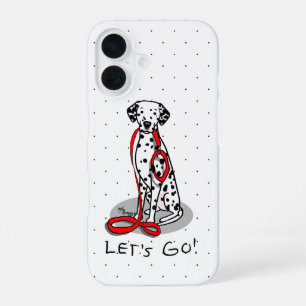 Funny Let's Go! Walk Dalmatian Dog (black 1) iPhone 16 Case