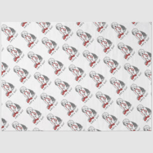Funny Let's Go! Walk Old English Sheepdog (Grey 1) Tissue Paper