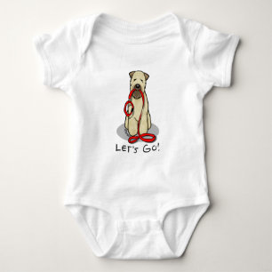 Funny Let's Go! Walk Wheaten Terrier (wheaten 1b2) Baby Bodysuit