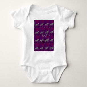 Funny Lets Go Zebra Hakuna Matata motif Design Co Baby Bodysuit