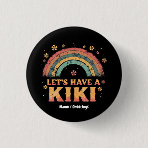Funny "Let's Have a Kiki" LGBT Trans Gender Retro  3 Cm Round Badge