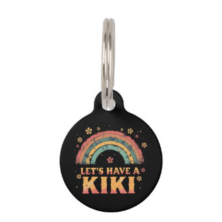 Funny "Let's Have a Kiki" LGBT Trans Gender Retro Pet Tag